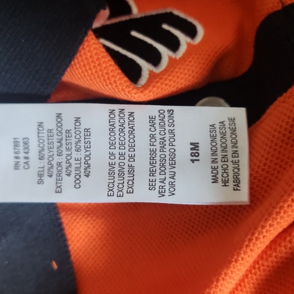 NHL Kids Philly Flyers 18 mos. Onesie - Picture 5 of 5